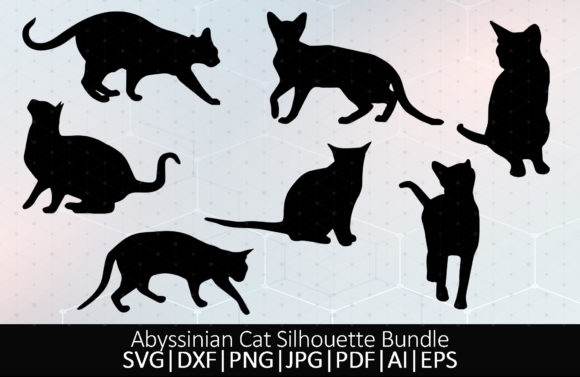 Abyssinian Cat Silhouette Bundle SVG Review