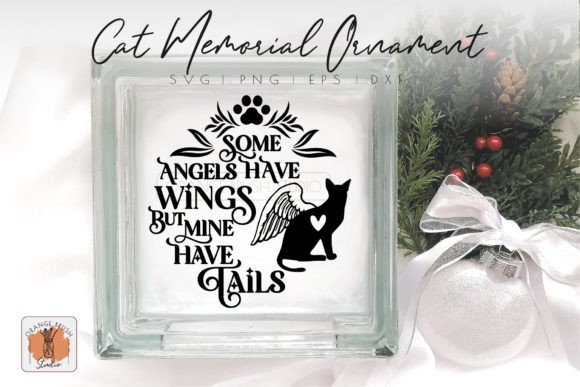 Angel Cat Memorial Round Ornament SVG Review