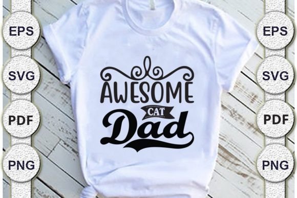 Awesome Cat Dad SVG Design Review