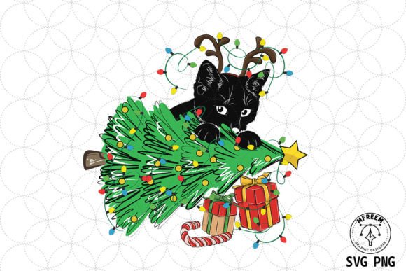 Black Cat Christmas Tree Embroidery Design Review