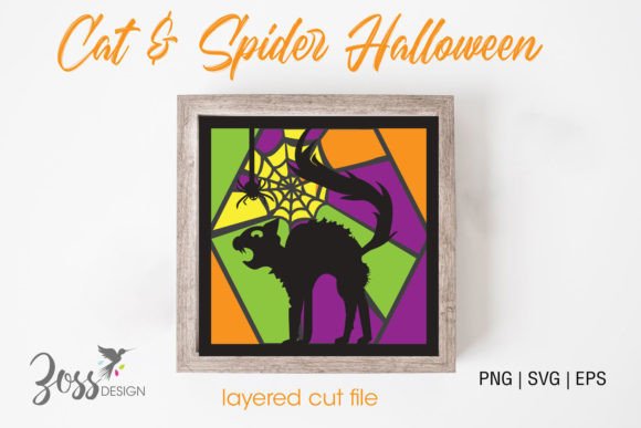 Black Halloween Cat with Spider SVG Review