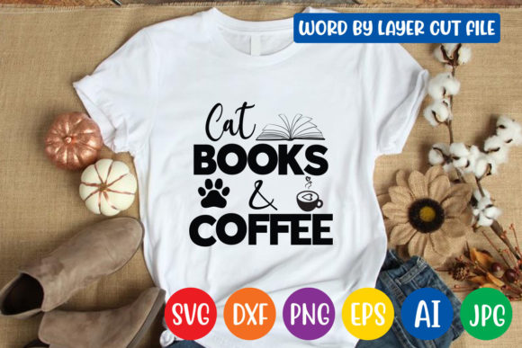 Cat Books Coffee Svg Design Review
