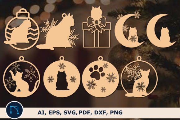 Cat Christmas Ornament SVG Bundle Review