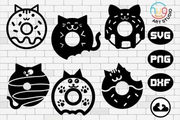Cat Donut Bundle with Cat Face