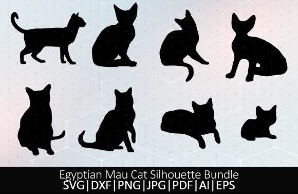Egyptian Cat Silhouette Bundle SVG Review