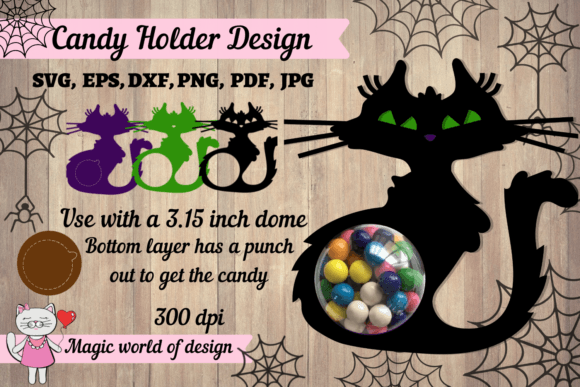 Halloween Cat Candy Dome Ornaments SVG Review