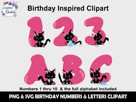 Kitten Numbers Letters Clipart Review