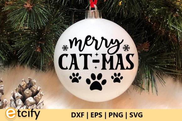Merry Cat-mas Round SVG Review