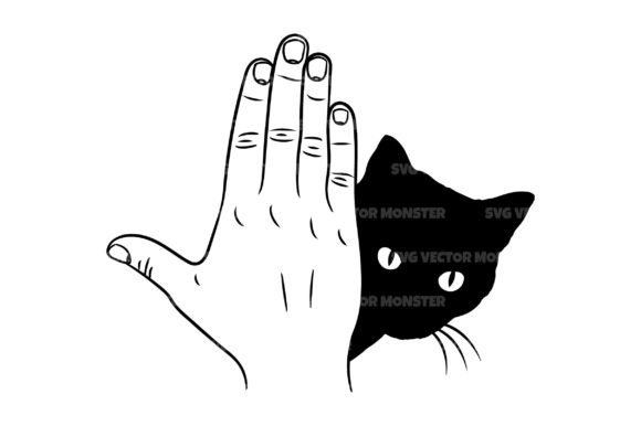 Peeking Black Cat Behind Hand Embroidery Review