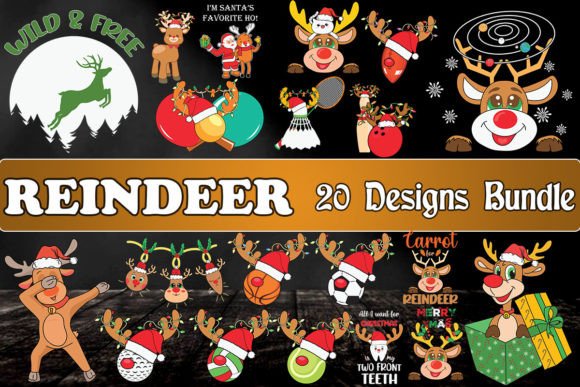 Reindeer Christmas Bundle SVG 20 Designs Review