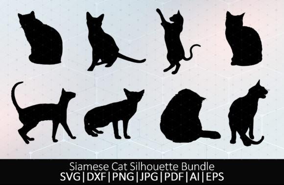 Siamese Cat Silhouette Bundle SVG Review